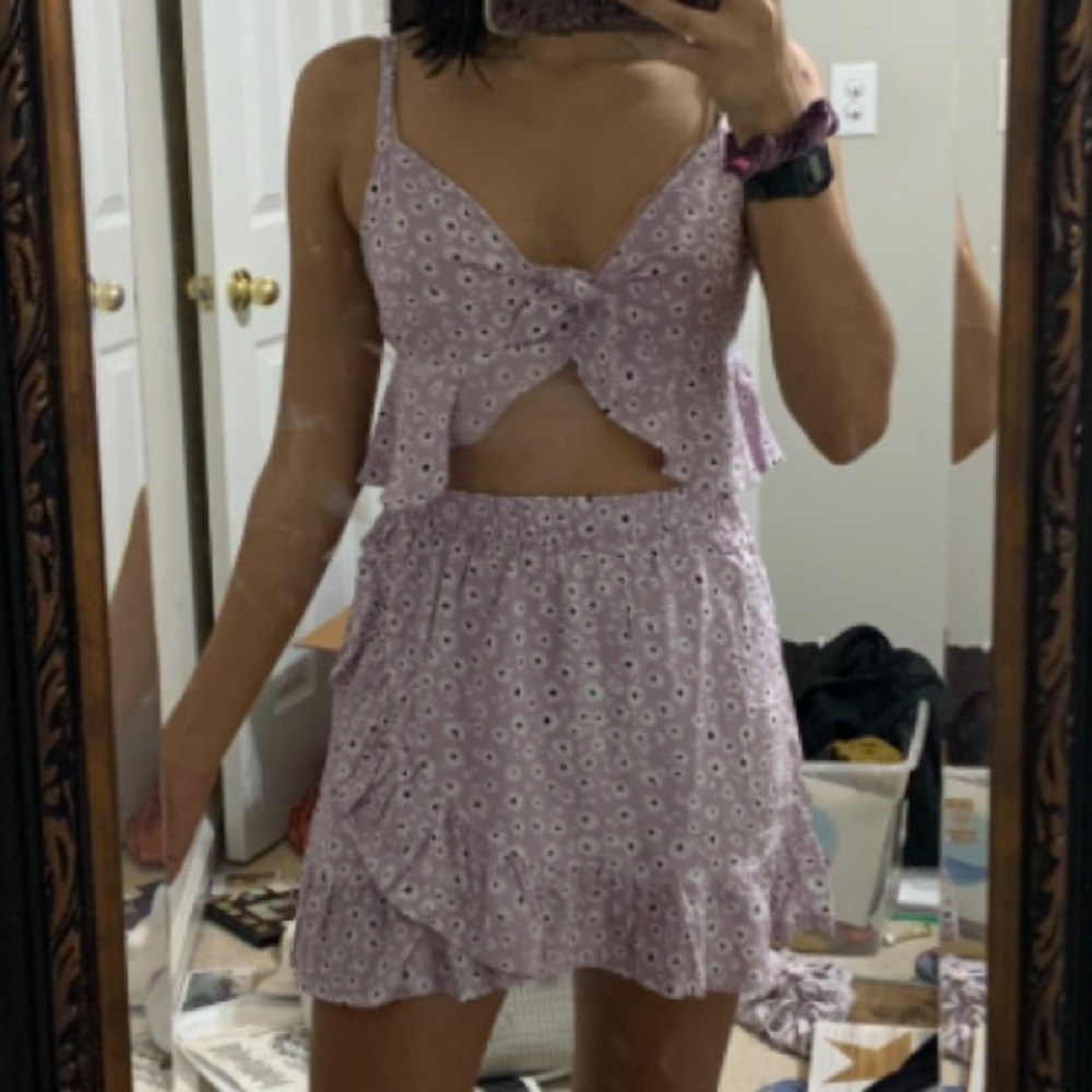 NWOT Lilac floral two piece